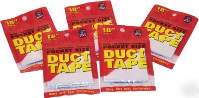 Pocket duct tape 5 packages white