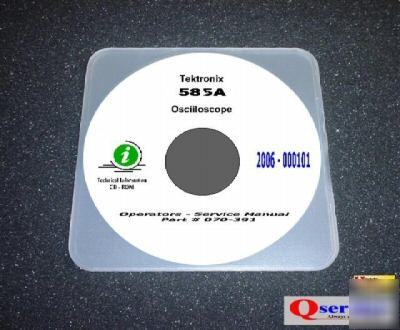 Tektronix tek 585A complete service - ops manual cd ++