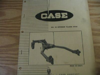 Case 25 optimum tillage hitch parts catalog