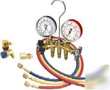 Mastercool R12/R134A dual manifold & gauge set w/ hoses