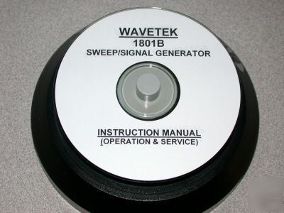 Wavetek 1801B instruction (operating & service) manual