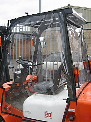 Forklift, mini digger, excavator weather canopy kit