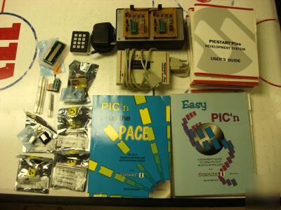 Microchip picstart plus programmer & square 1 pic books