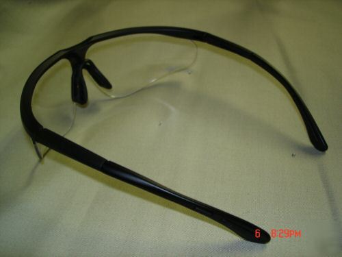 Safety glasses high uv protection black/clear