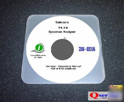 Tektronix tek 7L12 service - operators manual cd +