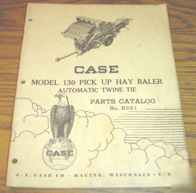 Case 130 pick up hay baler repair parts catalog manual