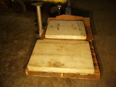 Granite block workbench table surface 