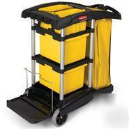 Microfiber disinfecting janitor cart rcp 9T73