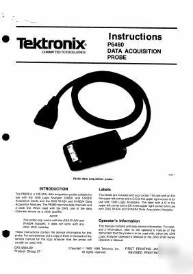 Tek tektronix P6460 operation & service manual