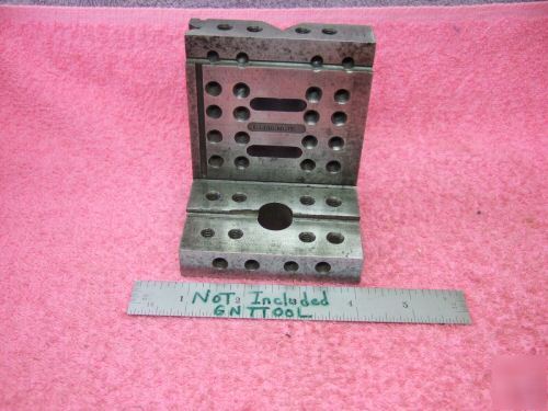 Angle plate with vees steps toolmaker precision used