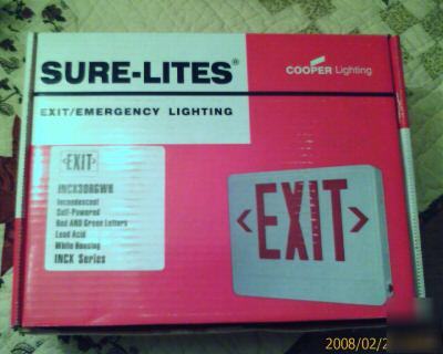 Cooper sure-lites exit/emergency lighting exit sign 