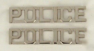 New police collar pins (silver) brand 