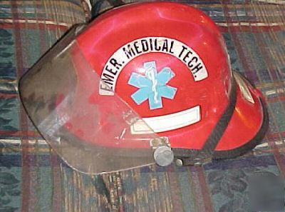 Red traditional fire helmet fireman washington dc