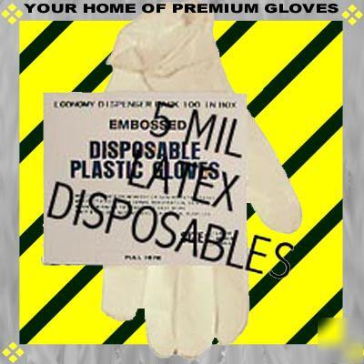 200 sm latex disposable glove mechanic work powder free