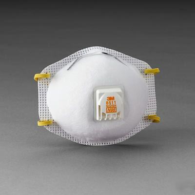 3M N95 8511 particulate respirator box of 10