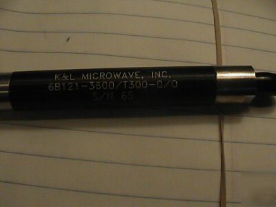 K&l microwave 6B121-3600/T300-0/0 filter bandpass 