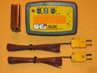 Dual input temperature adapter + k probes for fluke 87
