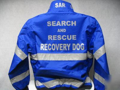 Recovery dog, reflective sar recovery dog jacket, xxxl
