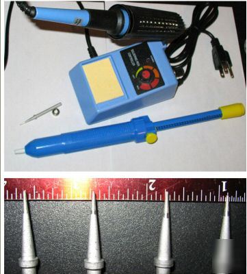 Temp controlled solder station soldering iron + sucker