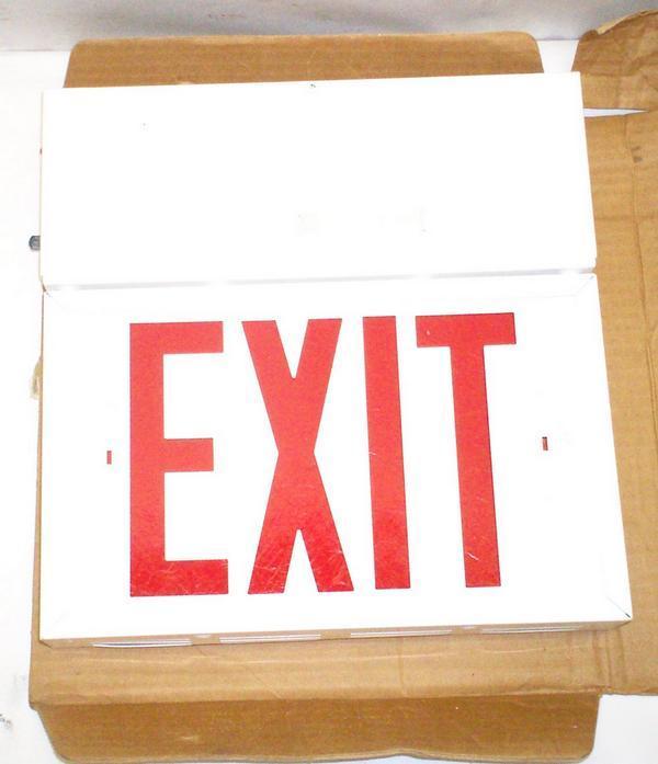 New emergi-lite self powered exit sign w/ canopy emerge
