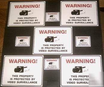Waterproof security warning yard sign+adt'l sticker lot