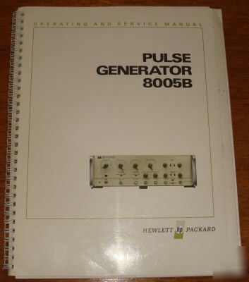 Hp pulse generator 8005B operating & service manual