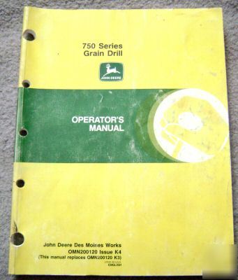 John deere 750 series grain drill operator's manual jd