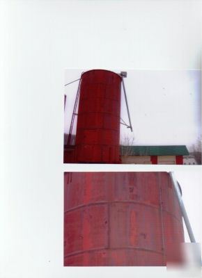 Red steel silo-grain bin 30'X12'augur-ladder&door-ny