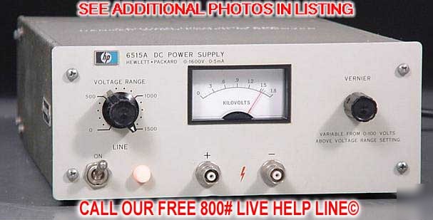 Hp 6515A 0-1600V high voltage regulated dc power supply