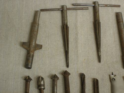 Lot of 14 misc tools - drill bits, reamers - used 