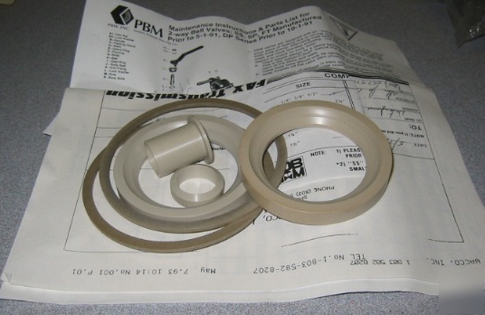 Pbm valve repair kit/sp-17/1S/2 seats-2 gaskets-1 stem