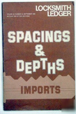 Spacings & depths - locksmith code book - import keys