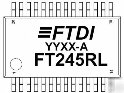 2PCS. FT245RL usb parallel fifo ic ftdi SSOP28