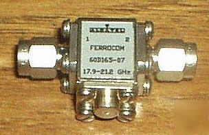 Ferrocom microwave circulator 17.9 - 21.2 ghz sma m
