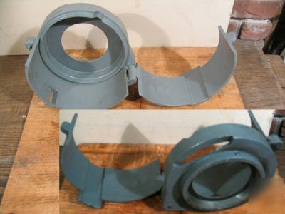 Hinged aluminum wheel cover/guard (7.5â€ opening)