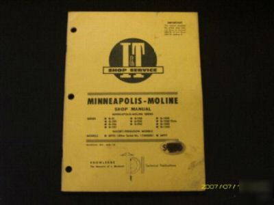 Minneapolis moline i&t manual g 705 706 707 708 etc