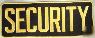New brand security back patch (gold) 
