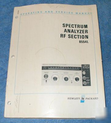 Hp - agilent 8554L original service - operating manual