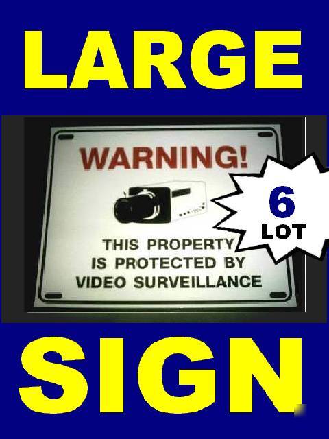Home office security and cctv camera warning sign 6 lot