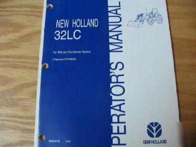 New holland 32LC front loader operators manual tna tla
