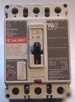 Westinghouse mccb circuit breaker hmcp 7A 3 pole 3 ph