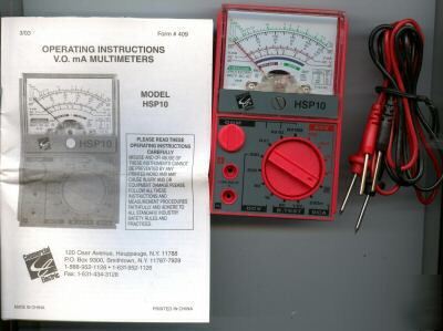 New sperry/commerc.ele multimeter hsp-10 . leads,manual