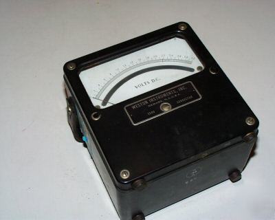 Antique weston dc voltmeter 0-30 vdc mirrored scale 