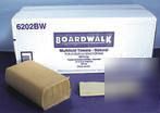 Boardwalk multifold natural towel bwk 6202 16/250's