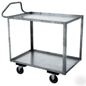 Jamco ergonomic cart stainless steel 2 shelf industrial