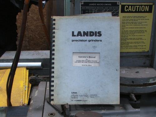 Landis cnc cylindrical grinder low hours