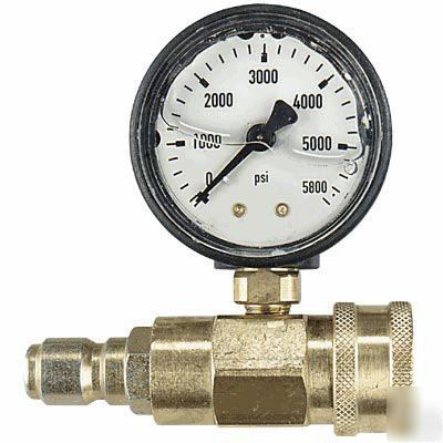 Pressure washer gauge - liquid filled - 0-5,000 psi