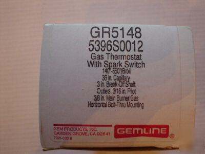 Gemline GR5148 gas thermostat w/spark switch 5396S0012