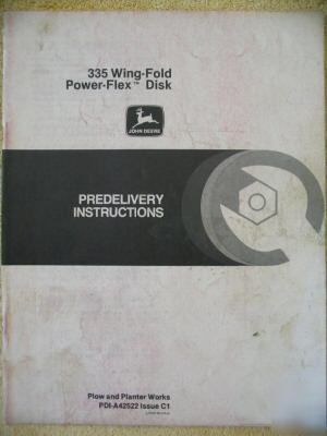 John deere 335 wing fold flex disk predelivery manual
