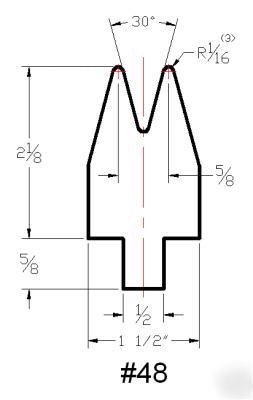 Press brake die tooling acute angle die #48 x 26